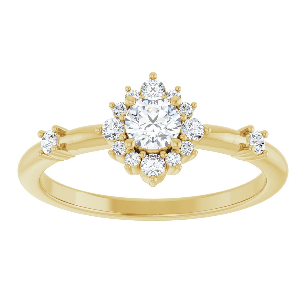 14K Yellow 3/8 CTW Natural Diamond Ring