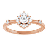14K Rose Gold 3/8 CTW Natural Diamond Ring