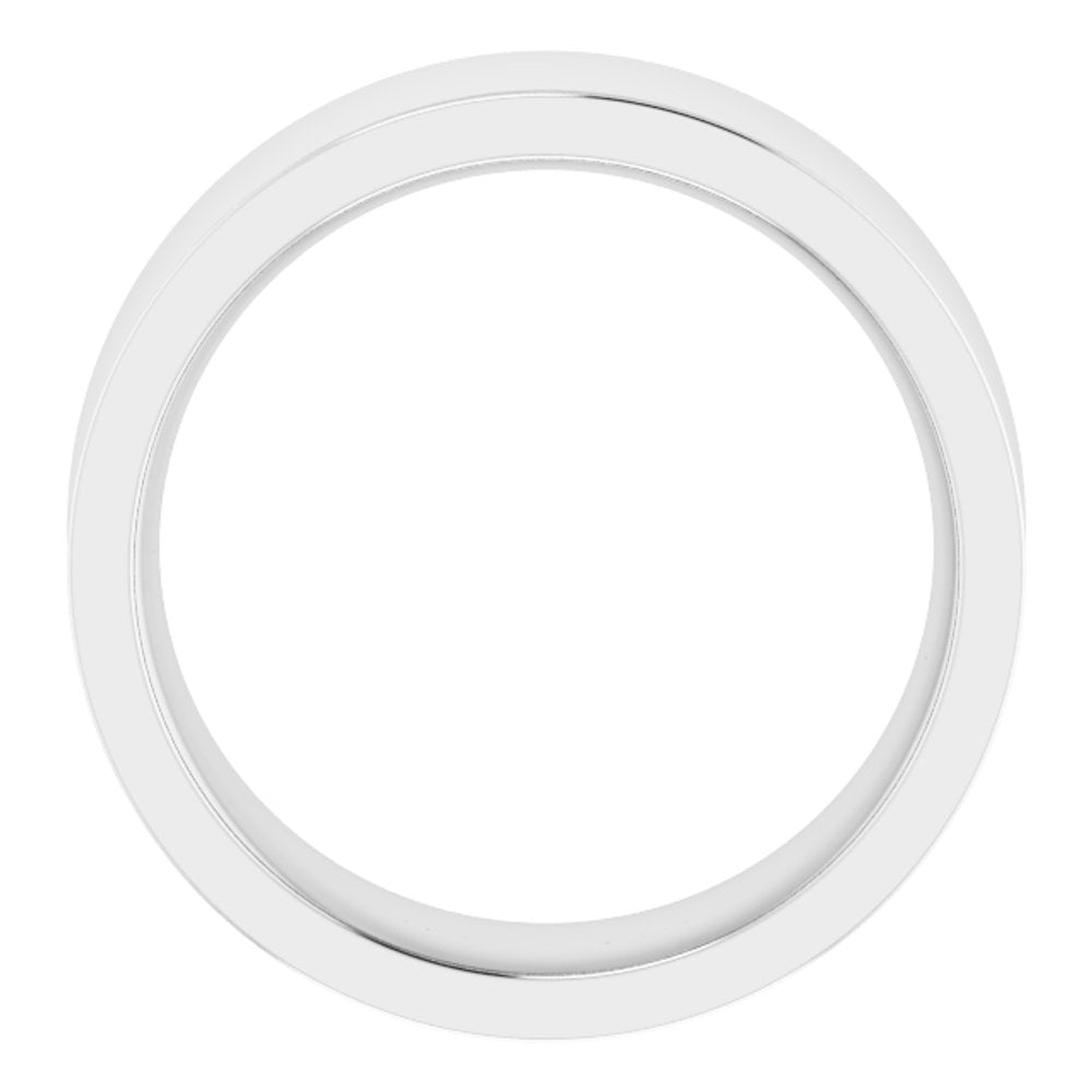 14K White 7 mm Concave Comfort Fit Band