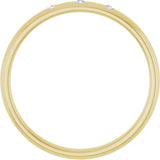 14K Yellow .04 CTW Natural Diamond Three-Stone Comfort-Fit 1.5 mm Half Round Band Size 5