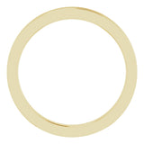 14K Yellow 2 mm Flat Comfort-Fit Band with Milgrain