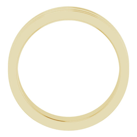 14K Yellow Gold 6 mm Milgrain Grooved Comfort-Fit Flat Band Size 7.5