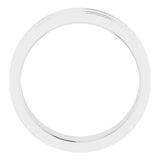 14K White 6 mm Milgrain Grooved Comfort-Fit Flat Band Size 9