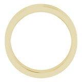 18K Yellow Gold 6 mm Milgrain Grooved Comfort-Fit Flat Band Size 9.5