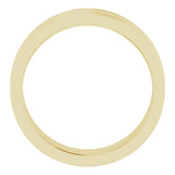 14K Yellow 6 mm Milgrain Grooved Comfort-Fit Flat Band