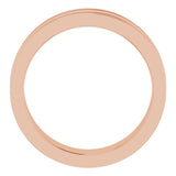 14K Rose 5 mm Flat Comfort-Fit Band with Milgrain Size 9