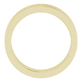 14K Yellow 5 mm Milgrain Grooved Comfort-Fit Flat Band Size 9