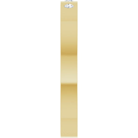14K Yellow .04 CTW Natural Diamond Three-Stone Flat Band