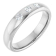 Platinum 1/5 CTW Natural Diamond Three-Stone Half Round Band   