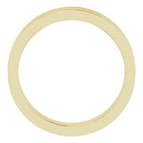 14K Yellow Gold 4 mm Milgrain Grooved Comfort-Fit Flat Band Size 7