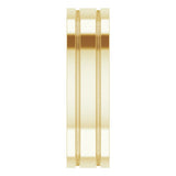 18K Yellow Gold 6 mm Milgrain Grooved Comfort-Fit Flat Band Size 9.5
