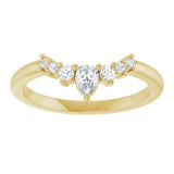 14K Yellow Gold 1/4 CTW Natural Diamond Contour Band  