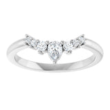 14K White Gold 1/4 CTW Lab-Grown Diamond Contour Band