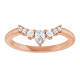 14K Rose Gold 1/4 CTW Natural Diamond Contour Band  
