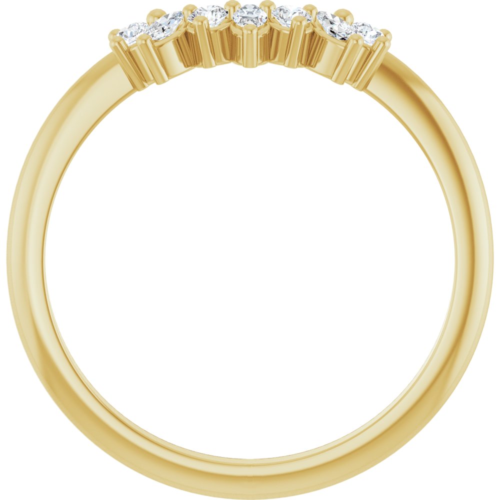 14K Yellow Gold 1/6 CTW Natural Diamond Contour Band