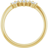 14K Yellow Gold 1/6 CTW Natural Diamond Contour Band