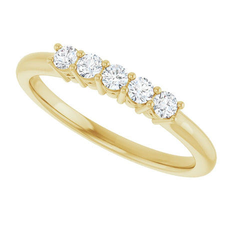 14K Yellow 1/4 CTW Natural Diamond Anniversary Band