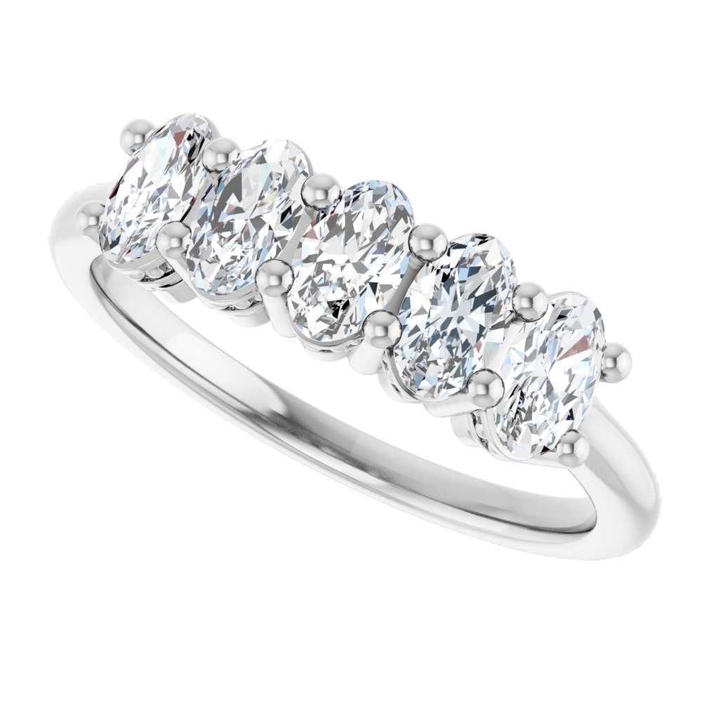 14K White 9/10 CTW Lab-Grown Diamond Anniversary Band