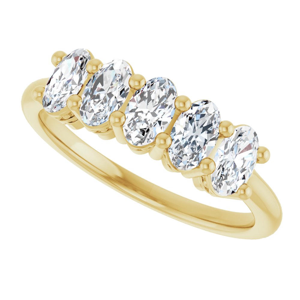 14K Yellow 9/10 CTW Lab-Grown Diamond Anniversary Band