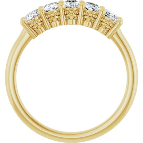 14K Yellow 9/10 CTW Lab-Grown Diamond Anniversary Band