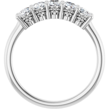 14K White Gold 9/10 CTW Lab-Grown Diamond Anniversary Band