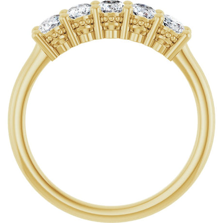 14K Yellow Gold 9/10 CTW Lab-Grown Diamond Anniversary Band