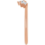 14K Rose Gold 1/6 CTW Lab-Grown Diamond Contour Band