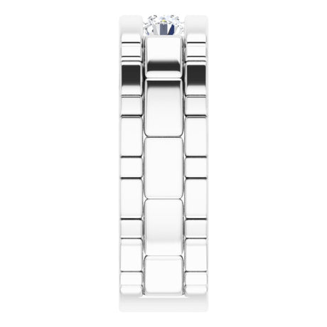 14K White 5/8 CTW Natural Diamond Band