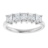 Platinum 1 CTW Natural Diamond Anniversary Band