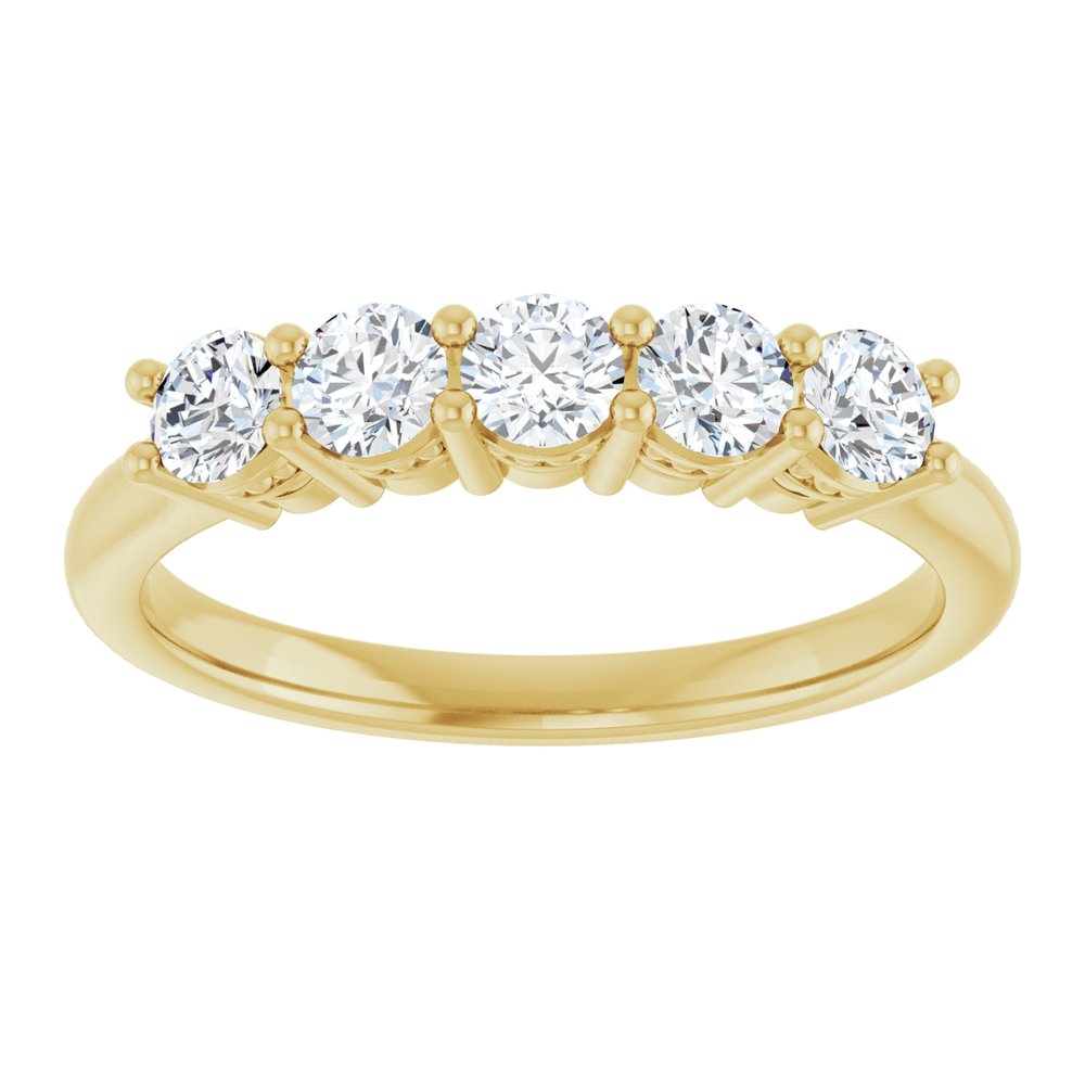 14K Yellow Gold 1/6 CTW Natural Diamond Anniversary Band