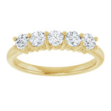 14K Yellow Gold 1/6 CTW Natural Diamond Anniversary Band