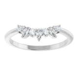 14K White Gold 1/6 CTW Lab-Grown Diamond Contour Band