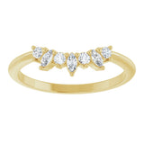 14K Yellow Gold 1/6 CTW Natural Diamond Contour Band