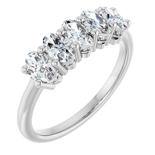 14K White Gold 9/10 CTW Lab-Grown Diamond Anniversary Band