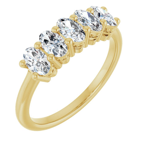 14K Yellow Gold 9/10 CTW Lab-Grown Diamond Anniversary Band
