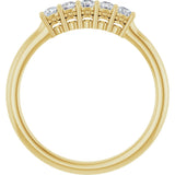 14K Yellow 1/4 CTW Natural Diamond Anniversary Band