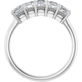 Platinum 1 CTW Natural Diamond Anniversary Band