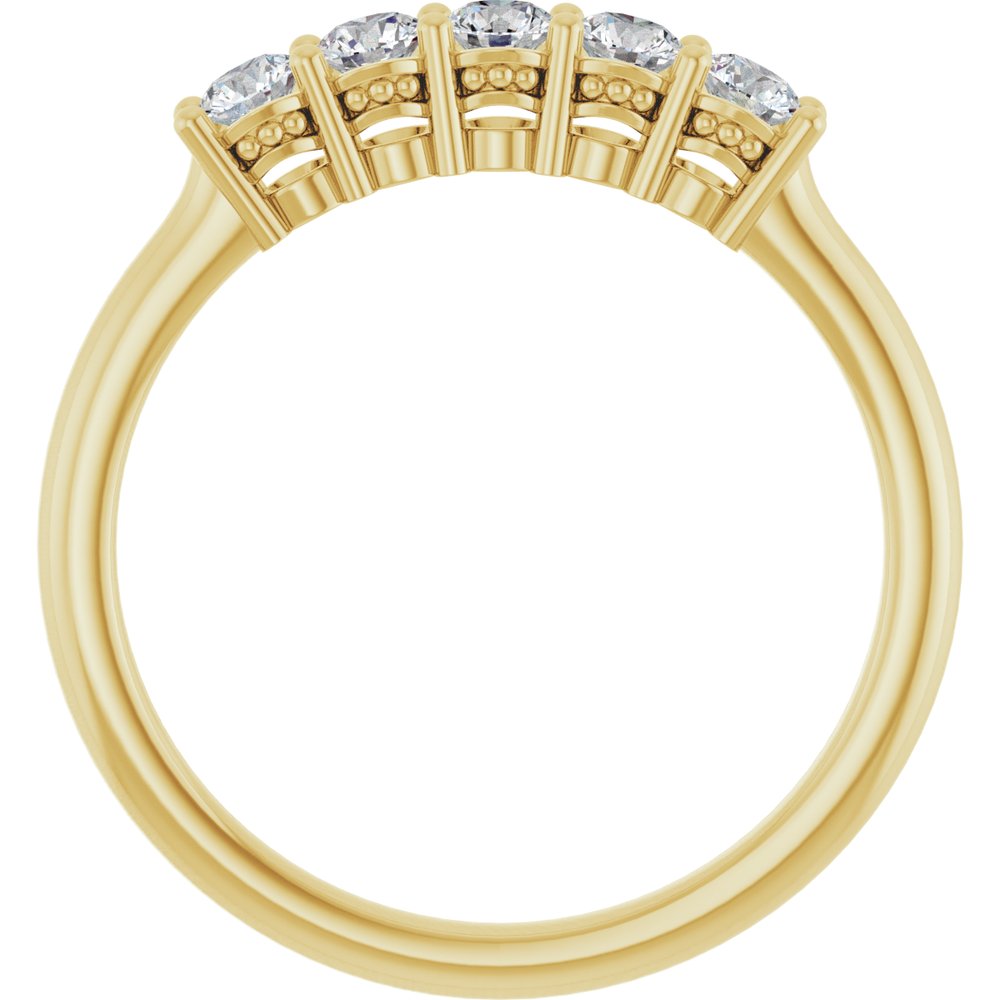 14K Yellow 1/3 CTW Natural Diamond Anniversary Band