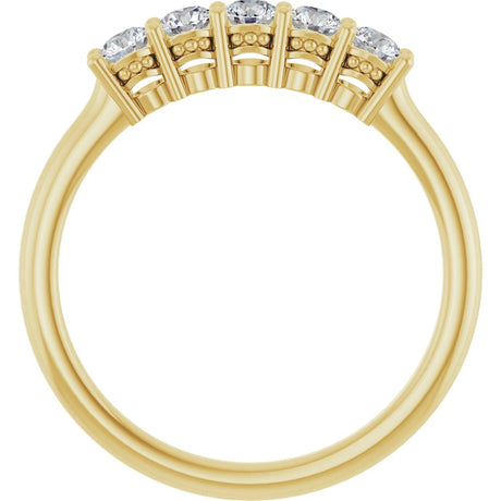 14K Yellow Gold 1/3 CTW Natural Diamond Anniversary Band