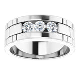 14K White 5/8 CTW Natural Diamond Band