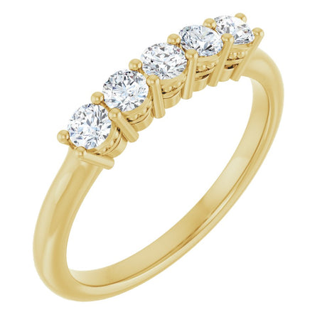 14K Yellow 1/3 CTW Natural Diamond Anniversary Band