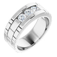 14K White 5/8 CTW Natural Diamond Band