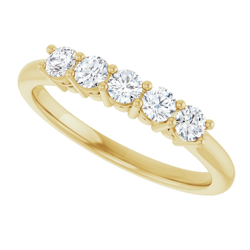 14K Yellow 1/3 CTW Natural Diamond Anniversary Band