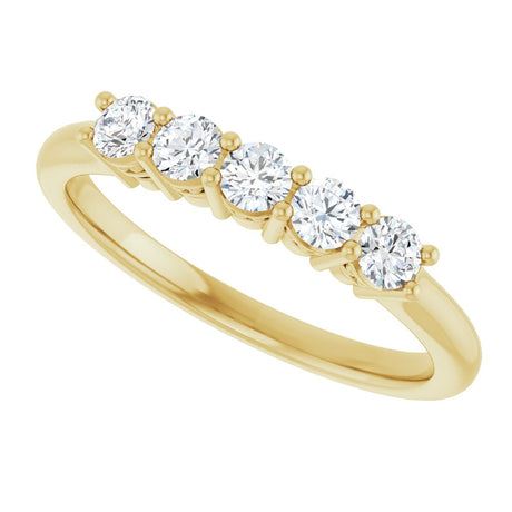 14K Yellow Gold 1/3 CTW Natural Diamond Anniversary Band
