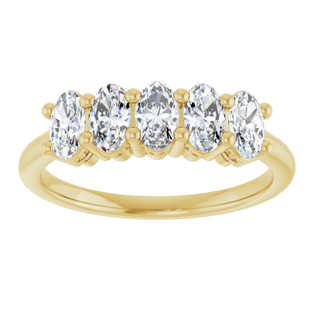 14K Yellow 9/10 CTW Lab-Grown Diamond Anniversary Band