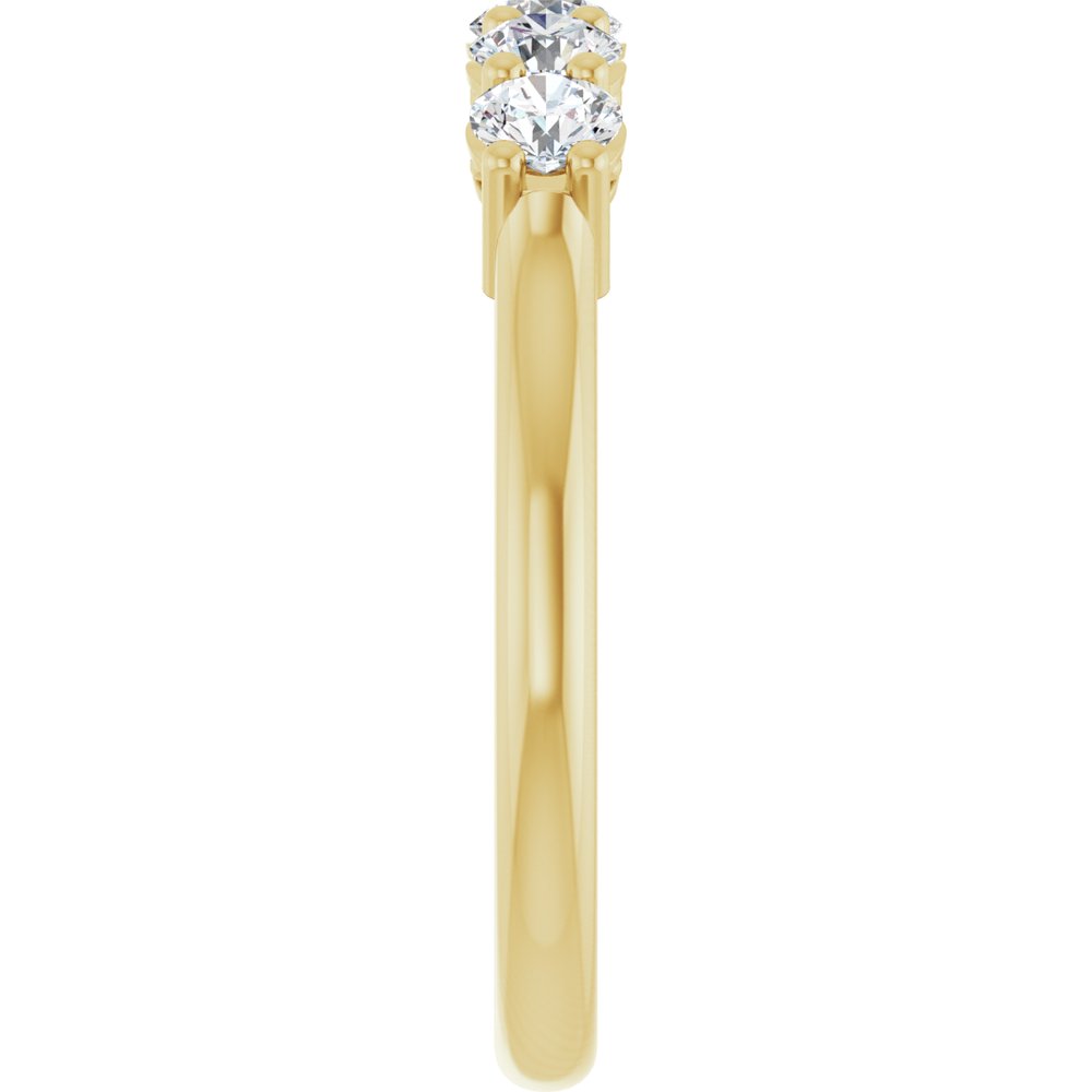 14K Yellow 5/8 CTW Natural Diamond Anniversary Band