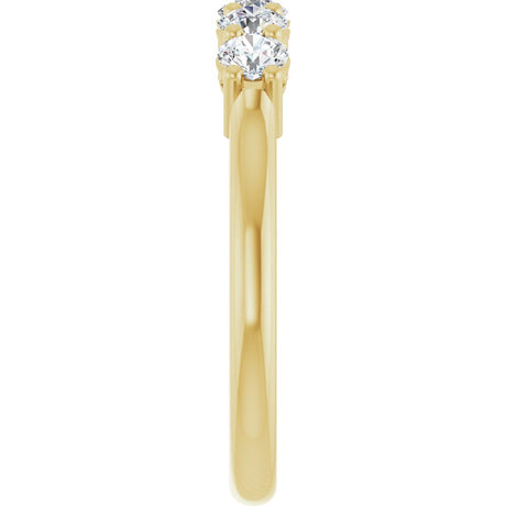 14K Yellow 1/2 CTW Natural Diamond Anniversary Band