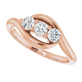 14K Rose 1/3 CTW Natural Diamond Ring