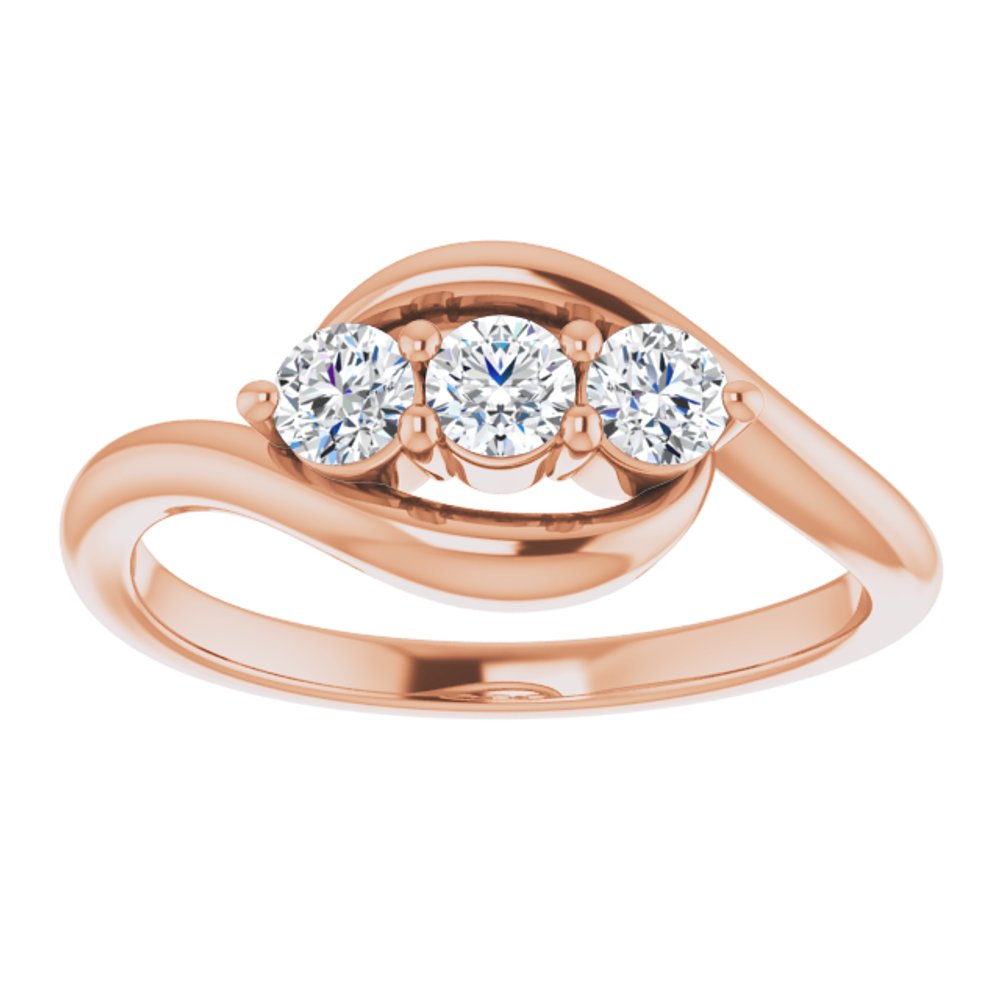 14K Rose 1/3 CTW Natural Diamond Ring