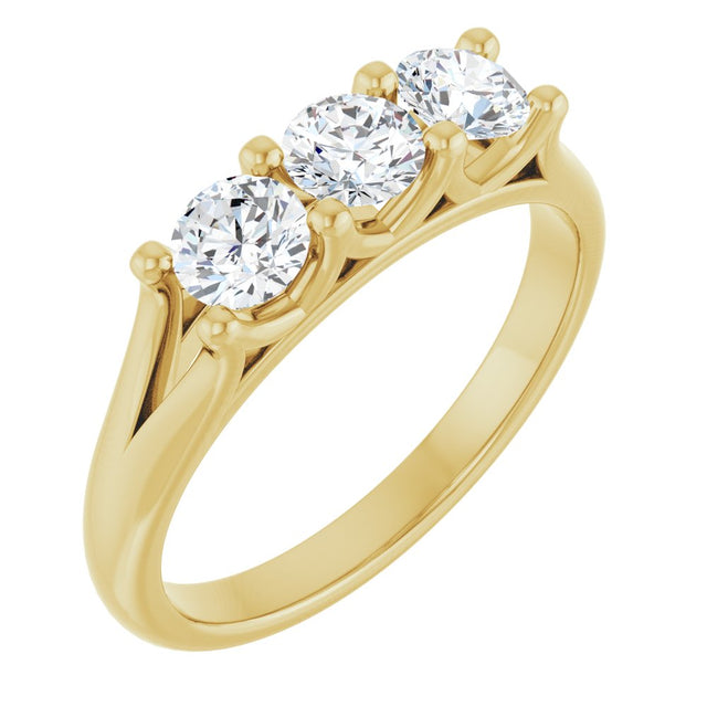 14K Yellow 3/4 CTW Natural Diamond Anniversary Band 